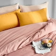 thumbnail image 5 of Flxxie 1800 Count Double Brushed Microfiber Envelope Pillowcases Set of 2, Standard, 20" x 26", Ginger Yellow, 5 of 6
