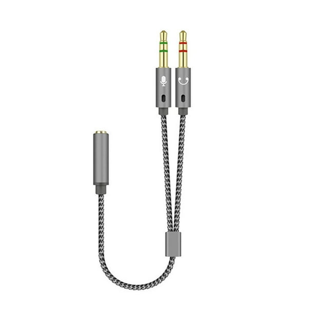 2 in 1 3.5MM Jack 1 Female to 2 Male Adapter Cable Stereo