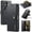 Black, variant on For Samsung Galaxy S26 Ultra 5G, 2-in-1 Crazy Horse Texture Phone Case with Removable Inner Back Cover, Strong Magnetic Attachment/Closure, Card Slots/Pocket, PU Leather Protective Flip Wallet Case