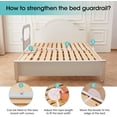 thumbnail image 6 of Baby Bed Rail Guard for Toddlers - 47" Toddler Bed Side Rails for Twin, Full, Queen Bunk Size Bed Swing Down Bedrail Extral Tall Child Safety Side Railing Guards for Kids, 6 of 10