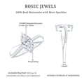 thumbnail image 6 of Rosec Jewels Certified Moissanite Marquise Engagement Ring 1 Ct - 5X10 mm Solitaire Ring for Women - D-VS1 Quality, 10K White Gold, US 13.00, 6 of 7