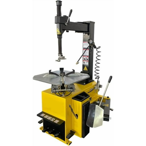 HPDMC Tire Changer Machine - 1.5HP (1.1kW) Pure Copper Motor - 110V Wheel Changer for 11"-22" / 13"-24" Rims - Semi-Automatic Swing Arm Tire Machine with Bead Breaker - 1 Year Warranty
