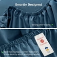 thumbnail image 6 of California Design Den Twin XL Fitted Sheet Only, Soft 400 Thread Count 100% Cotton Sateen, Deep Pocket, All-Around Elastic, Side Indicators - Peacock Blue, 6 of 9