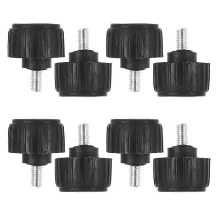 KALLORY 8 Pcs Feet Electronic Scale Accessories 3.50X2.40X2.40CM Black