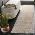 thumbnail image 2 of SAFAVIEH Tahoe Ainsley Geometric Shag Runner Rug, Beige, 2' x 9', 2 of 8