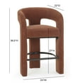 thumbnail image 7 of Malone Rust Red Performance Chenille Stool, 7 of 7