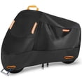 thumbnail image 1 of Funda para motocicleta pequeña de alta resistencia 210D, funda para scooter de protección exterior impermeable y duradera para todo tipo de clima, con bolsa de almacenamiento con orificio para cerrad, 1 of 4