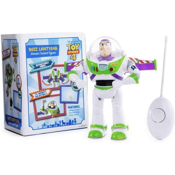 Disney Toy Story 4 Buzz Lightyear Remote Control Figure with Retractable Wings