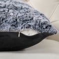 thumbnail image 4 of Home Soft Things Variegated Faux Fur Pillow Covers, 1 piece, 20"x20", Dark Grey, 4 of 8