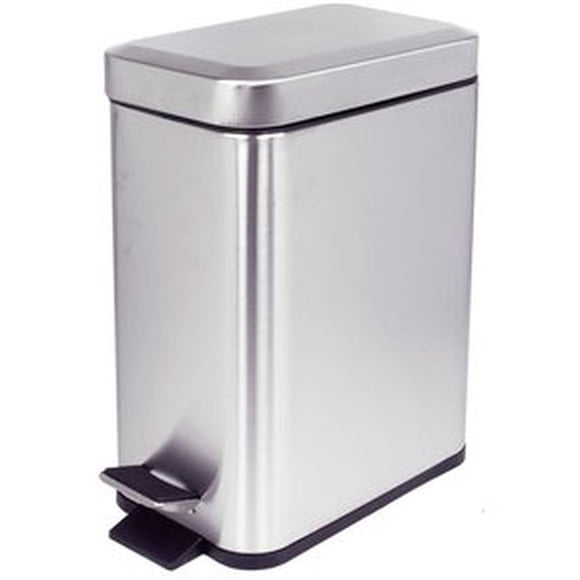 bote de basura Good & Good Cesto con tapa pedal metal cromado 5 L