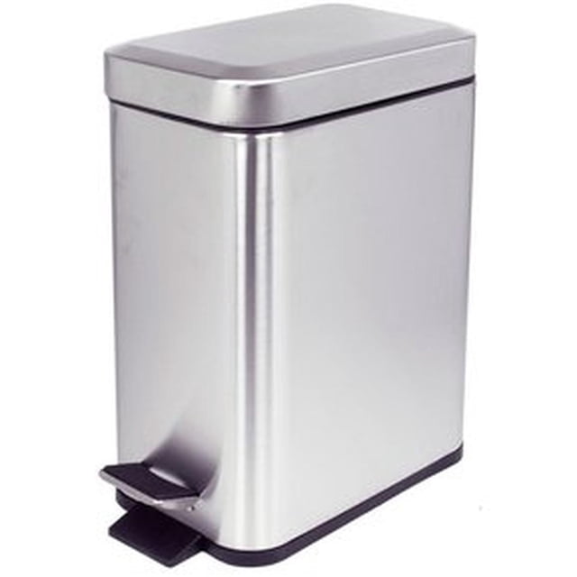 bote de basura Good & Good Cesto con tapa pedal metal cromado 5 L