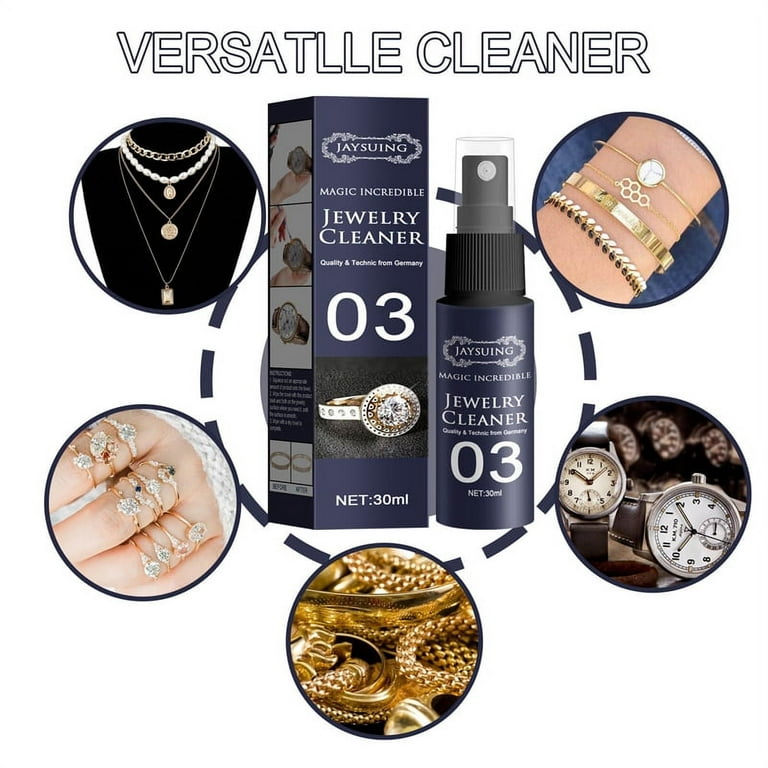 Jewelry Cleaner Solution Deep Clean Rust and Ash Removal Headwear Cleaner Liquid for Gold Silver New, Adult Unisex, Grey Type