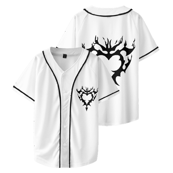 Odetari Merch Fenrir Baseball Shirt Fashion Short Sleeve Casual Shirts