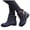 Grey, variant on Fashion Ankle Boots for Women Fold Over Buckle Strap Mid Calf Gothic Motocycle Booties