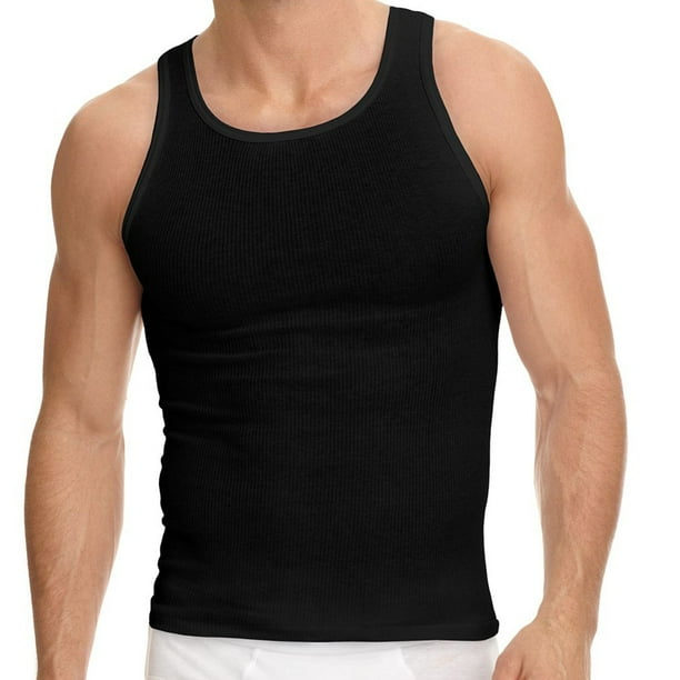  Efit 3-6 Pack Men's 100% Cotton Wife Beater A-Shirts Undershirt  Plain Ribbed Tank Top (as1, Alpha, s, Regular, Regular, 3 Black) :  Clothing, Shoes & Jewelry