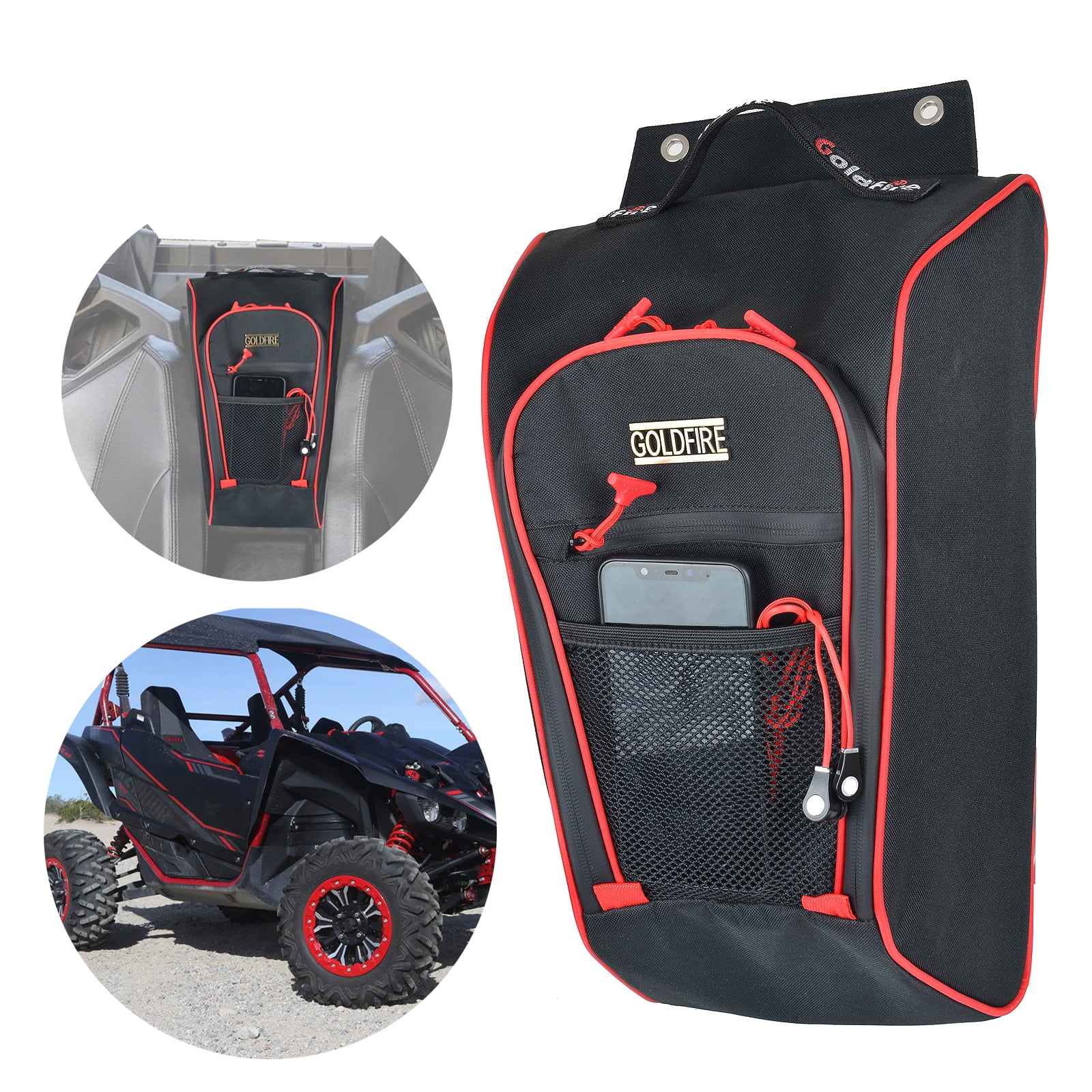 Goldfire 1680D UTV Accessories Cab Pack Center Seat Bag Waterproof Storage Bag Organzier Fit For Polaris RZR PRO XP 2020-2021