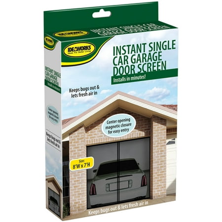 Domestify Instant Garage Screen Door (Single) 7' h x 8' (Best Garage Door Screen)