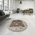 thumbnail image 3 of Ahgly Company Indoor Rectangle Mid-Century Modern Brown Oriental Area Rugs, 2' x 4', 3 of 6