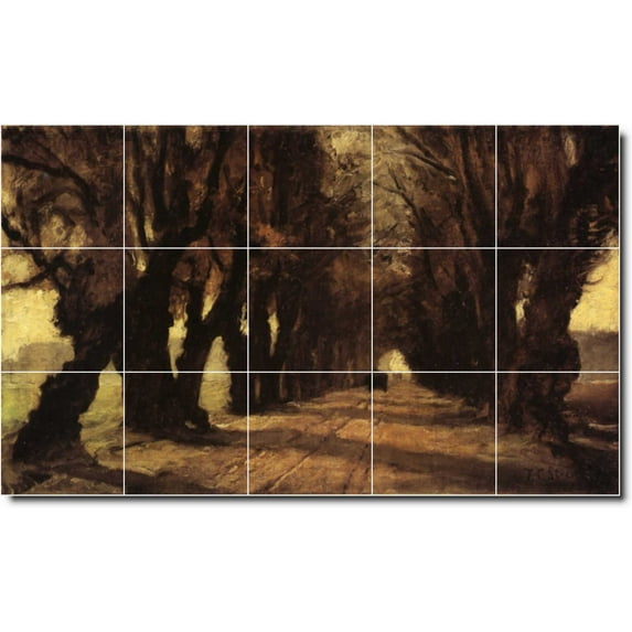 Ceramic Tile Mural-Theodore Steele Country Painting 329. 30" w x 18" h using (15) 6 x 6 ceramic tiles