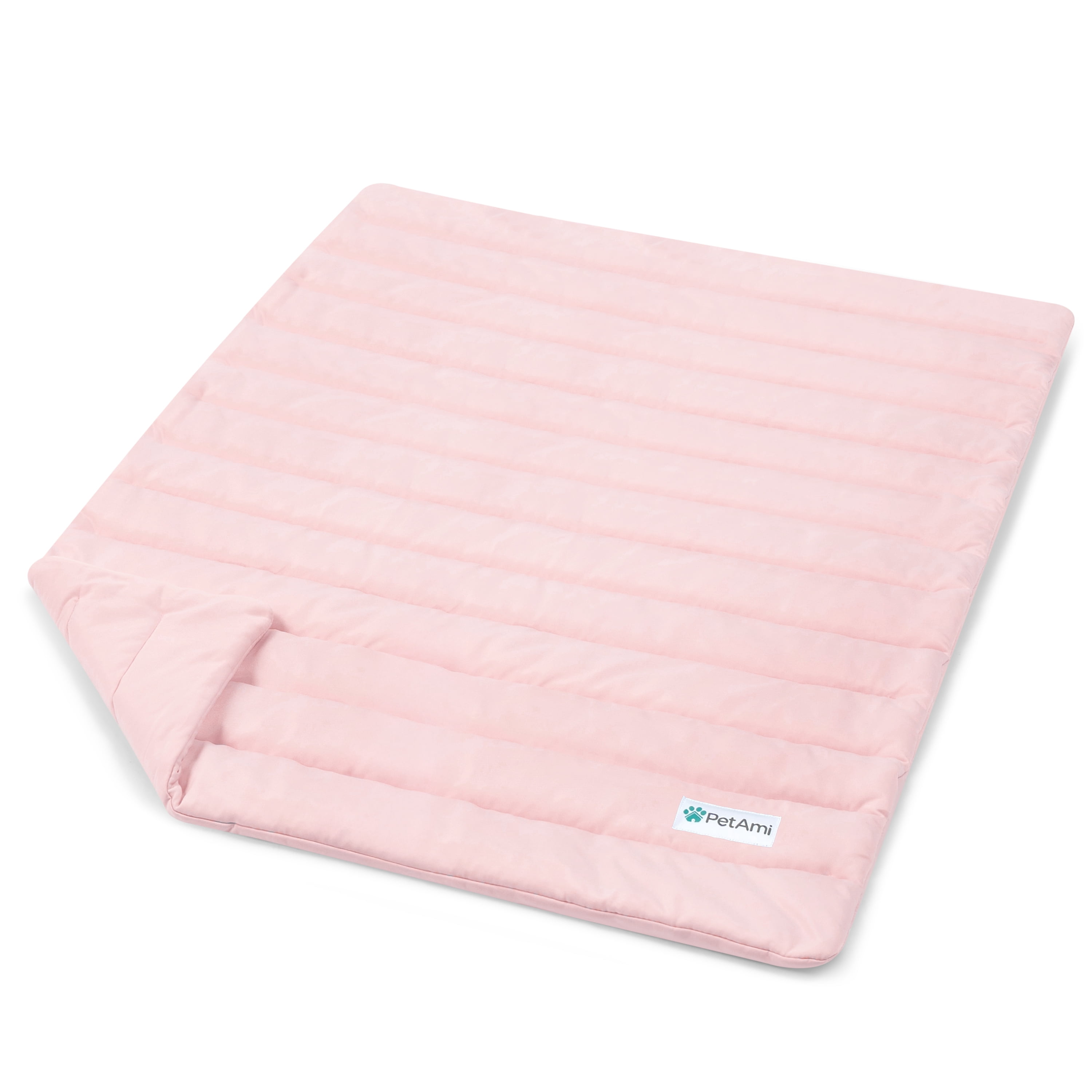 PetAmi Dog Cooling Mat, Q-Max Pet Cooling Blanket with Thick Cushioning, Self Cooling Pad for Dogs & Cats, Reversible Summer Mat for Crate, Couch, Kennel, Pink, Medium (29x40)