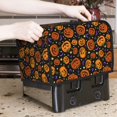 thumbnail image 2 of Toaster Covers 2 Slice, pumpkins halloween bat print Waterproof Bread Machine Cover Fits for Standard 2 Slice Toasters, Home Decor Toaster Protection with Hanging Rope, 2 of 7