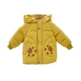 thumbnail image 3 of Esaierr Kids Baby Boys Girls Winter Cotton Coat,9M-5Y Infant Autumn Winter Casual Dog Palm Print Flower Unisex Thick Cotton Outwear Toddler Mid Length Fleece Jacket, 3 of 7
