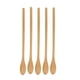 thumbnail image 2 of Juego de 5 cucharas de madera ovaladas, ligeras, de agarre cómodo, con mango largo, para agitar café, té y azúcar, 2 of 5