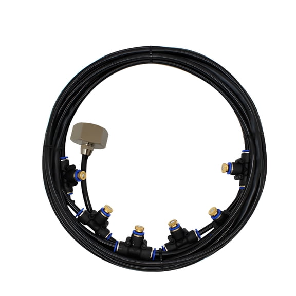 HIBIBUD 6/8M Outdoor Mist Coolant System Water Sprinkler Garden Patio Cooling Spray Kits Misting System,Misters for Outside Patio Cooling Outdoor Garden Greenhouse Trampoline for Waterpark