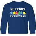 thumbnail image 3 of Inktastic Support Autism Awareness Long Sleeve Youth T-Shirt, 3 of 5