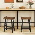 thumbnail image 6 of Gymax 24 Inch Bar Stools Set of 4 Counter Height Barstools w/ Saddle Seat, 6 of 10