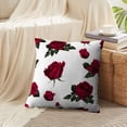 thumbnail image 3 of LALILO Throw Pillow Covers Red Flowers Roses And Leaves Rose Beautiful Cushion Cover 18" x 18", 2 Pack, 3 of 6
