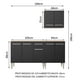 thumbnail image 3 of Cocina Integral Madesa Emilly Free 169cm Marrón/Negro, 3 of 7