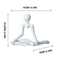 thumbnail image 3 of SPOORYYO White Plastic Thinker Figure Statue, Cute Abstract Room Decor Art Ornament for Living Room, 3 of 6
