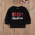 thumbnail image 2 of Bagilaanoe Toddler Baby Boy Girl Christmas Sweatshirt Letter Print Long Sleeve Pullover  6M 12M 18M 24M 3T 4T 5T 6T Kids Loose Tee Tops, 2 of 7