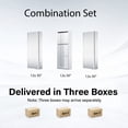thumbnail image 4 of ANGELES HOME 36 x 30 in. Aluminum Bathroom Medicine Cabinet with Copper-Free Beveled Mirror Door and Open Shelf Storage, 4 of 15
