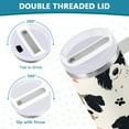 thumbnail image 5 of 30 oz Insulated Stainless Steel Tumbler Double Wall Stainless Steel Tumbler with 2-Way Drinking Dog Head and Paw Prints, 5 of 9