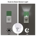 thumbnail image 3 of Balery Green Argyle Plaid Luz Nocturna LED con Sensor Automático, Enchufe con Sensor Crepuscular, Luz Suave de 0.5W para Dormitorio, Pasillo, Baño-UK, 3 of 7