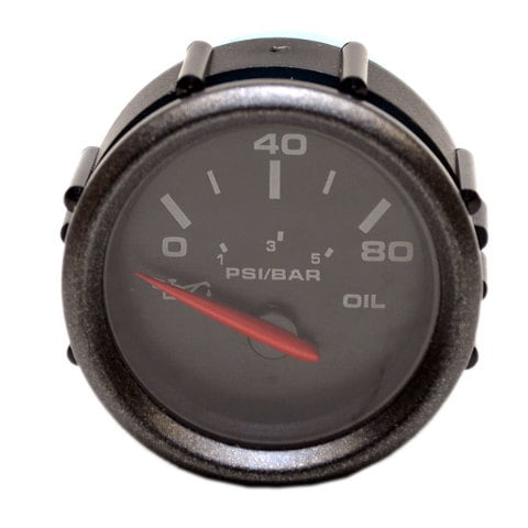 Faria Boat Oil Pressure Gauge GP7693A | 2 Inch Metallic Black Marine