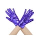 thumbnail image 1 of Guantes metálicos brillantes de manga completa para mujer INSPIRE CHIC, longitud hasta la muñeca, para disfraz de fiesta, 1 par, talla única, azul, 1 of 6