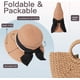 thumbnail image 5 of Summer Beach Sun Hats for Women Wide Brim UV Protection UPF 50+ Foldable Packable, 5 of 5