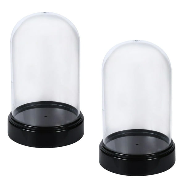 Plastic High Cloche Dome Display Case Bell Jar with Base for DIY