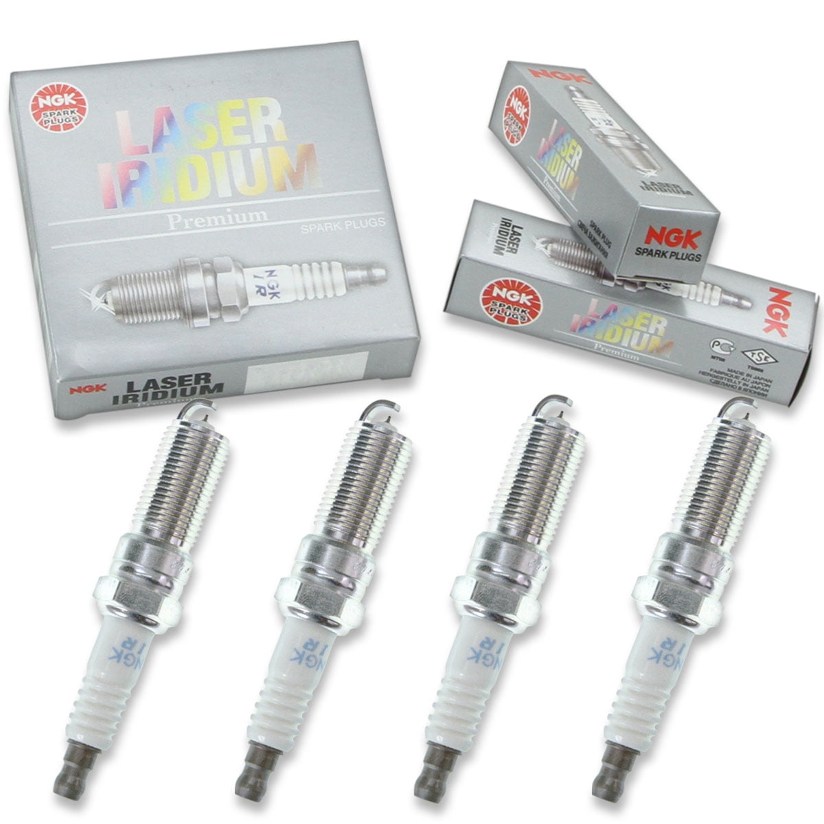 4 pc NGK 90607 Laser Iridium Spark Plugs for 41-814 4314 4513 4718 6M8G 12405 BB 6M8G-12405-BB 6M8G12405BB 96302 AYFS32YR AYSF32YPC B2401-HA00B CV6E 12405 AA CV6E-12405-AA HGR8MDP0 ITV16TT PTV16TT
