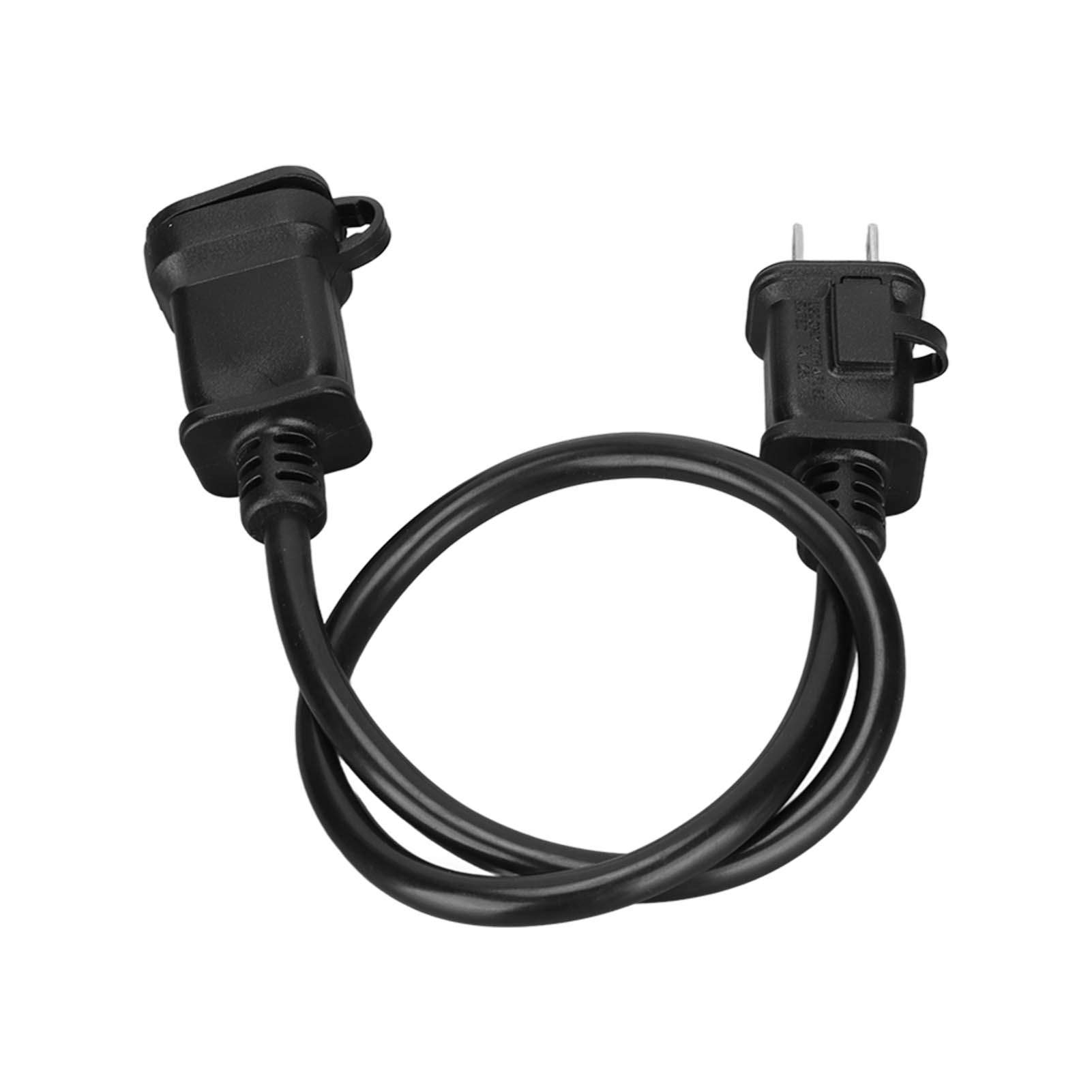 Power Cord, 125V USA?Male?Female?Extension?Power?Cord Universal 2?Prong