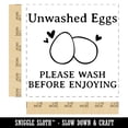 thumbnail image 2 of Unwashed Eggs Please Wash Before Enjoying Egg Carton Label Chicken Duck Goose Quail Self-Inking Rubber Stamp Ink Stamper - Blue Ink - Large 1-1/2 Inch, 2 of 7