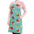 thumbnail image 5 of Pioneer Flower Floral Print Pattern Apron for Women and Men, Cotton Linen Waterproof with Pockets, Adjustable, 33x27 Inch for Kitchen, Gardening, BBQ, Salon, 5 of 6