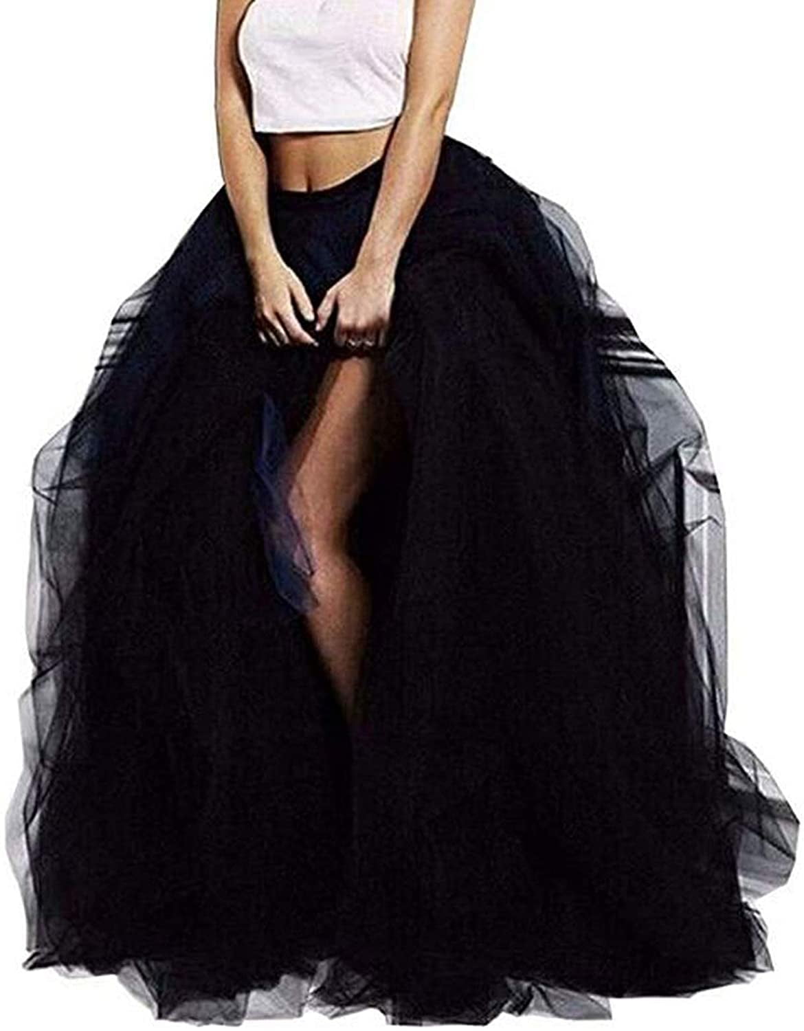 Women Maxi Tulle Tutu Skirt Layered 