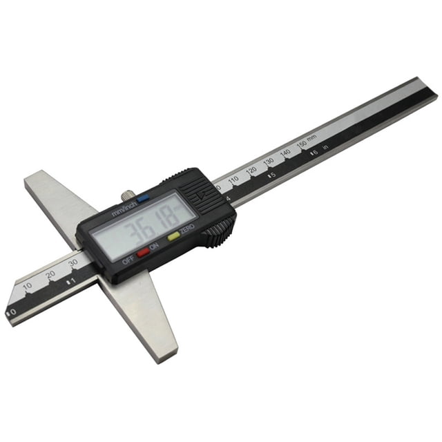 Calibrador digital de profundidad de acero inoxidable de 0-150 mm y 6 pulgadas