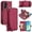 Wine red, variant on For Samsung Galaxy S26 Ultra 5G 6.9"【RFID Blocking 】Diamond Grid Wallet Case Magnetic Flip Cover 7-Card Slots Zipper Pocket With Detachable Shoulder Strap And Wrist Strap,Orange