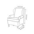 thumbnail image 3 of 2-Piece Wing Back Armchair Covers Wing Sofa Slipcovers Replacement Deep Grey, 3 of 8