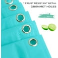 thumbnail image 4 of AUR Aqua Blue Plastic Shower Curtain Or Liner, 72x72 Inch Lightweight Teal Blue Plastic Bathroom Shower Showroom Inner Curtain with Rustproof Metal Grommet Holes and Weighted Magnets, 4 of 15